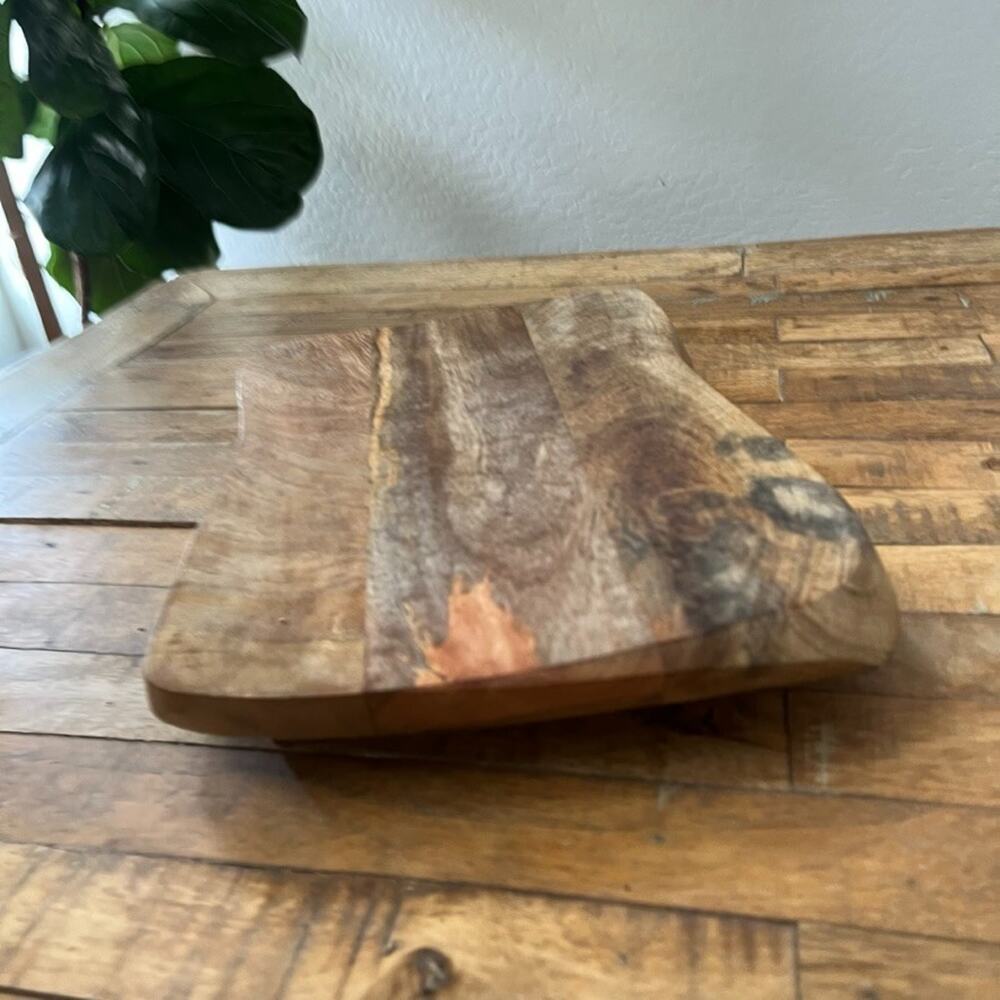 Mango Wood Serving Tray Raiser Footed 13" - Picture 4 of 10